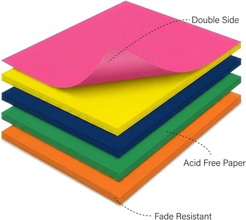 VinTS 50Pcs Poster Board,22x28 Colored Poster Paper,Assorted Colors Poster Board Bulk for Art Display Board,Classroom Use,School Craft Project,Presentation Drawing - Image 3
